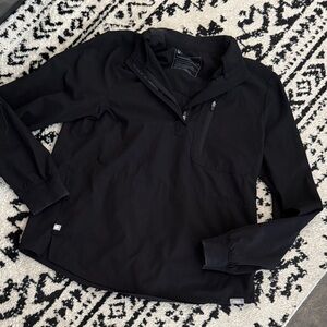Figs Black Pullover Anorak Top XS